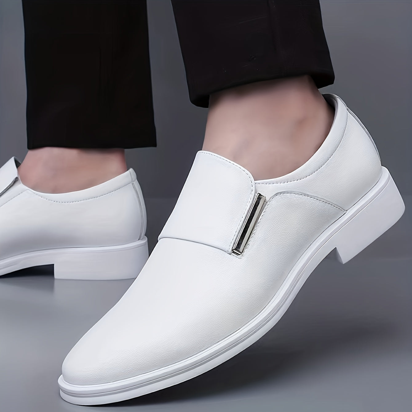 SleekStride™ Men’s Premium Slip-On Dress Shoes