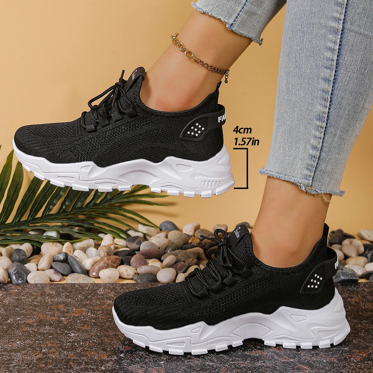 Elvoria - Cloud-Step Breathable Knit Runner