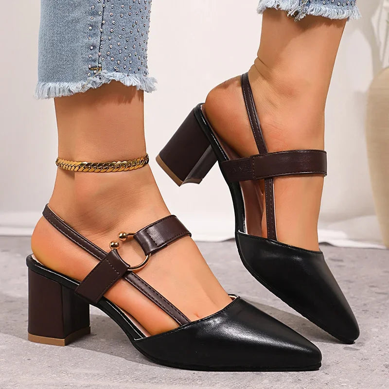 The Aurelia Block Heel Slingbacks