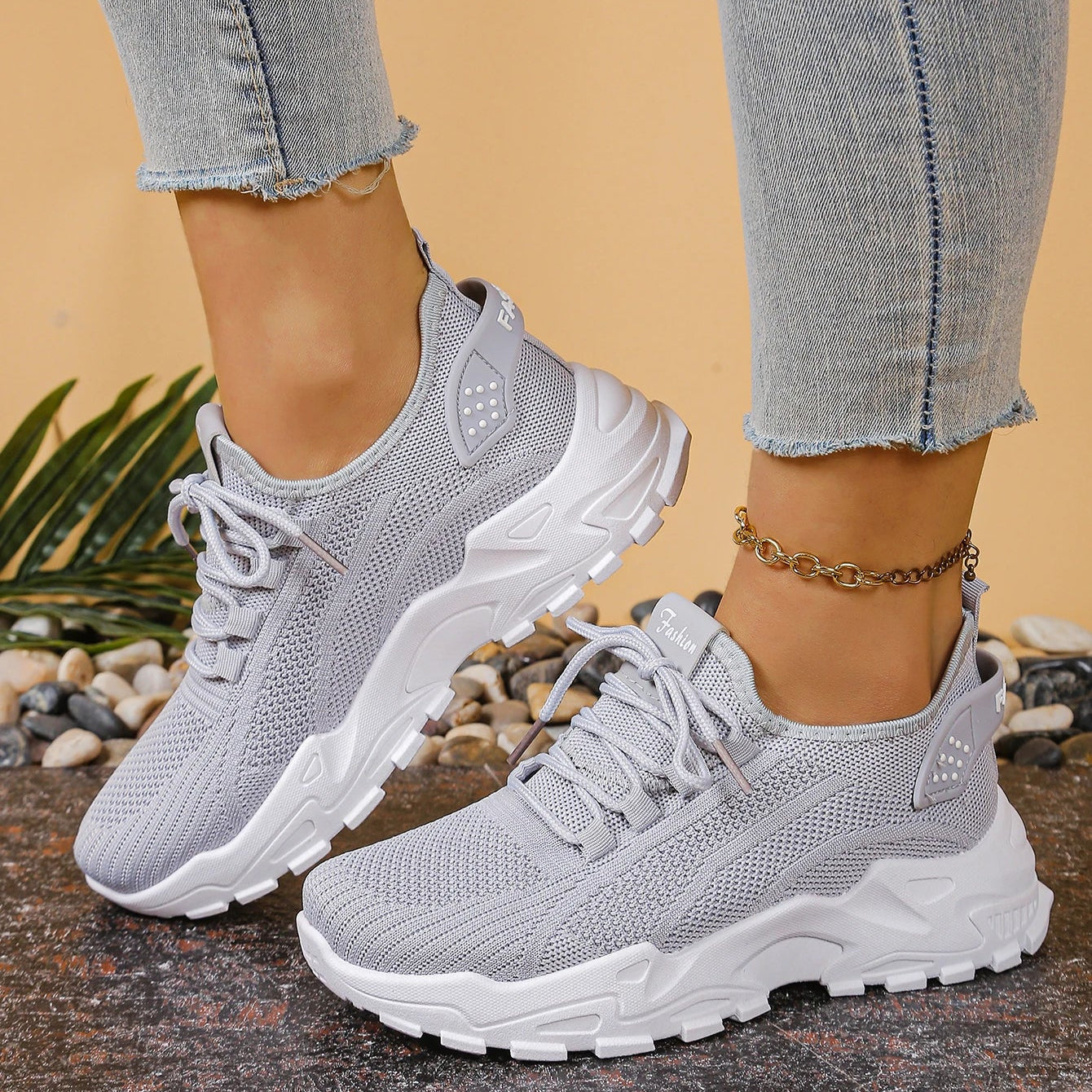 Elvoria - Cloud-Step Breathable Knit Runner