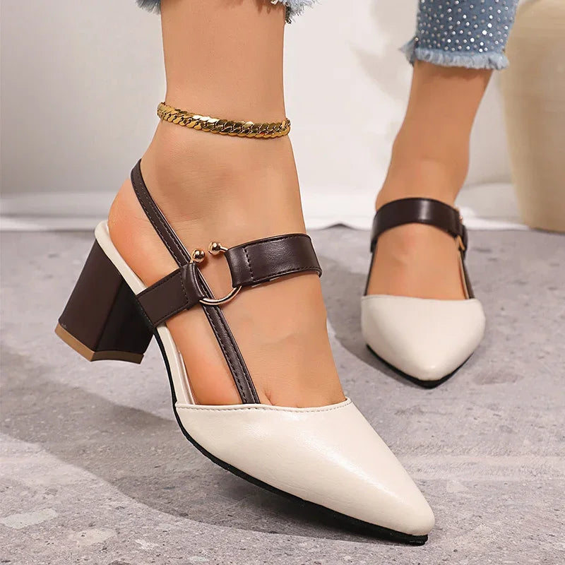 The Aurelia Block Heel Slingbacks