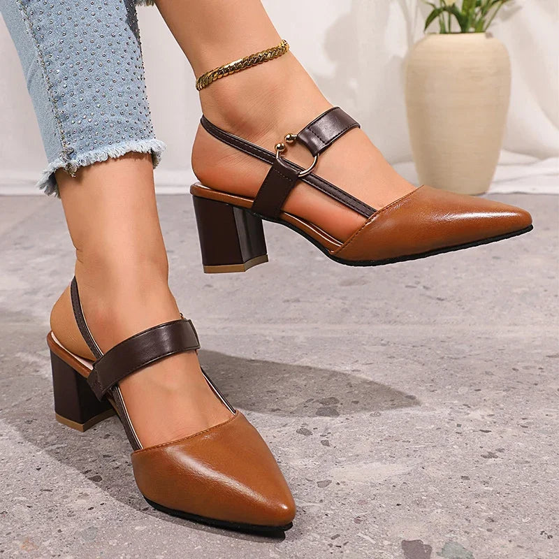 The Aurelia Block Heel Slingbacks