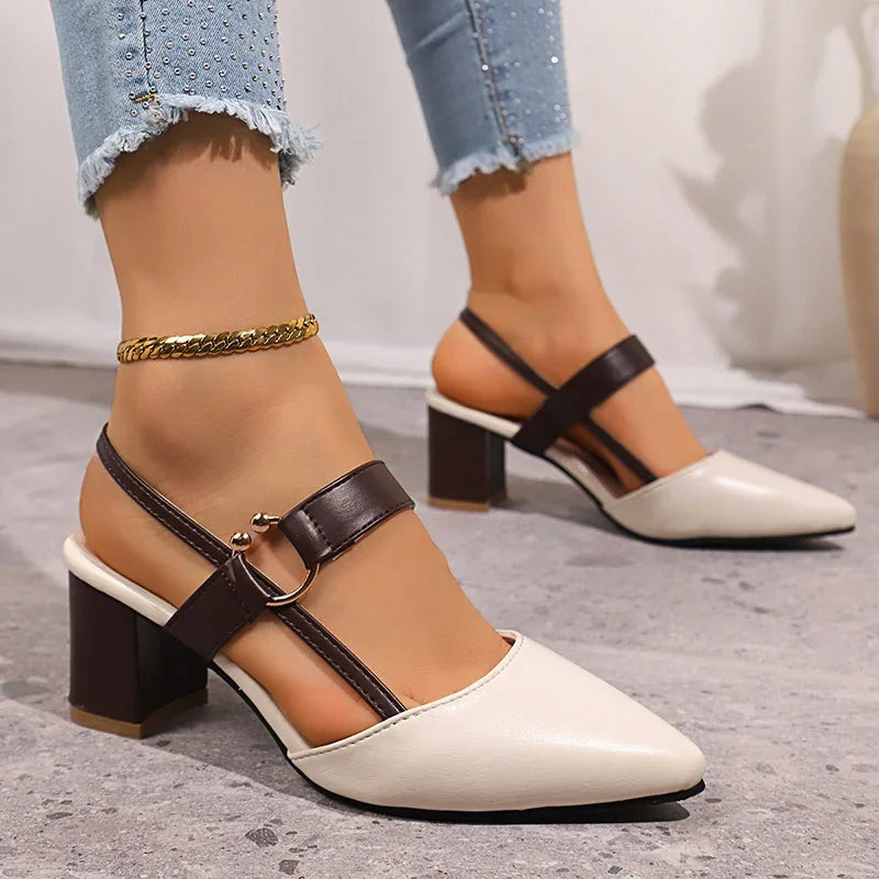 The Aurelia Block Heel Slingbacks
