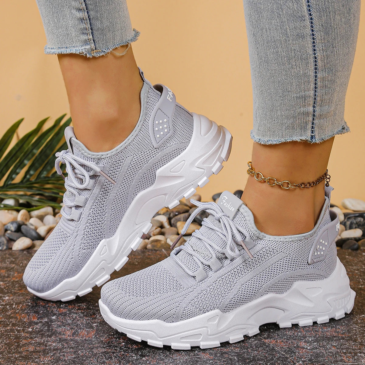 Elvoria - Cloud-Step Breathable Knit Runner