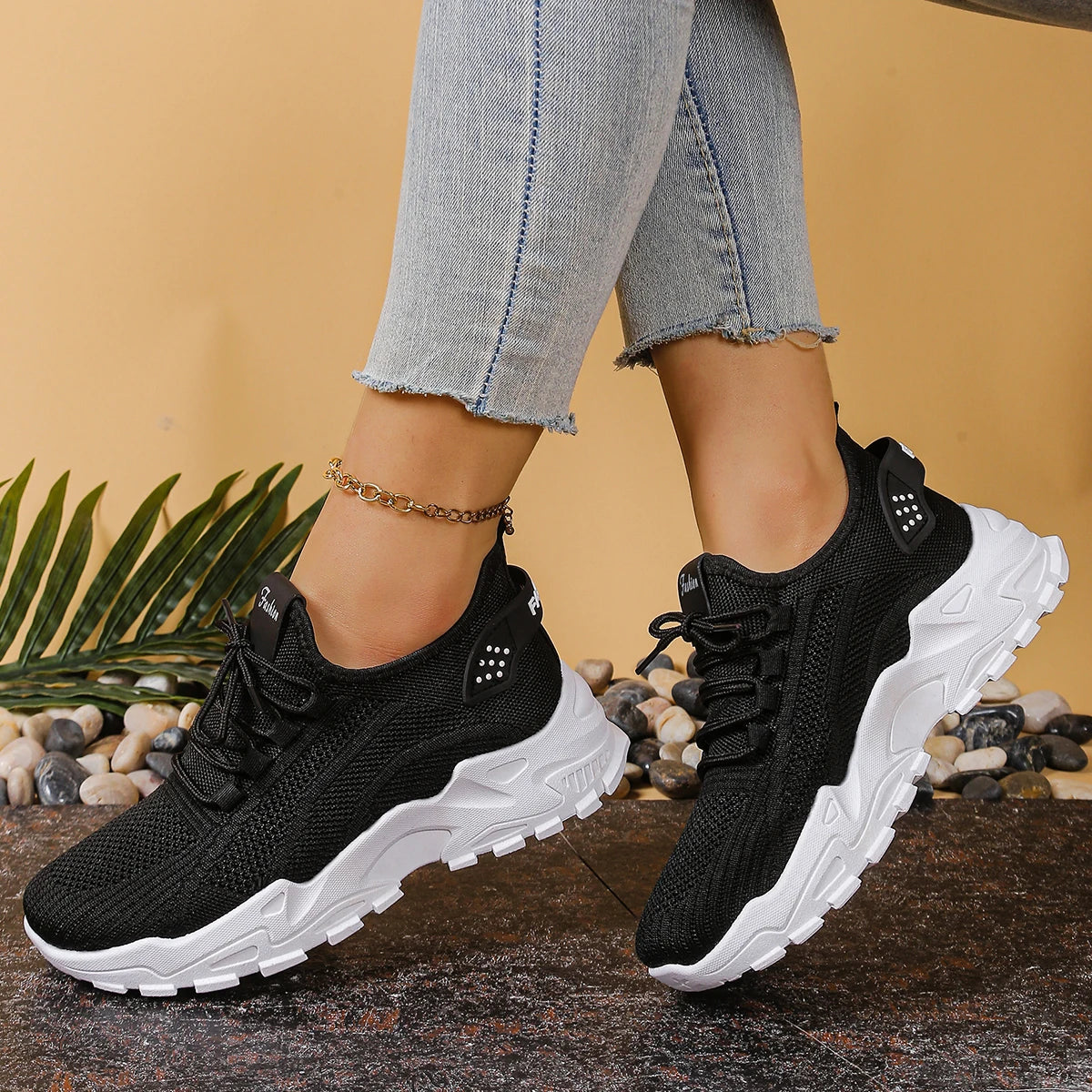 Elvoria - Cloud-Step Breathable Knit Runner