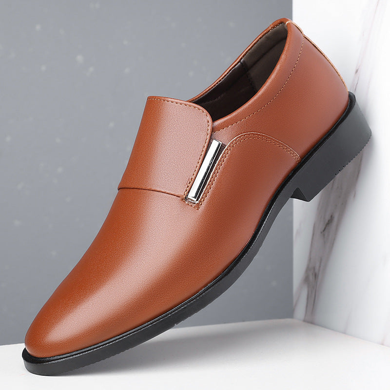 SleekStride™ Men’s Premium Slip-On Dress Shoes