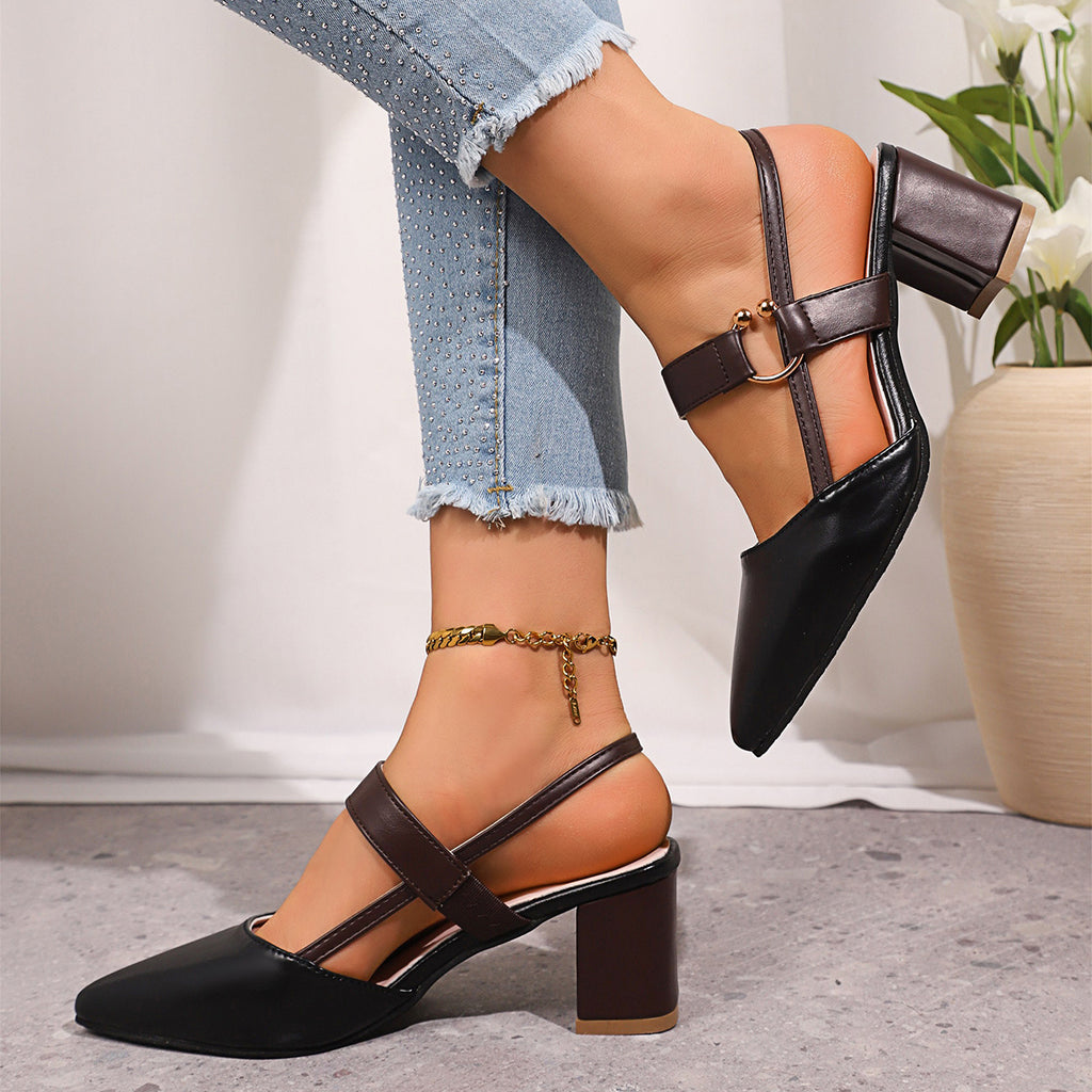 The Aurelia Block Heel Slingbacks