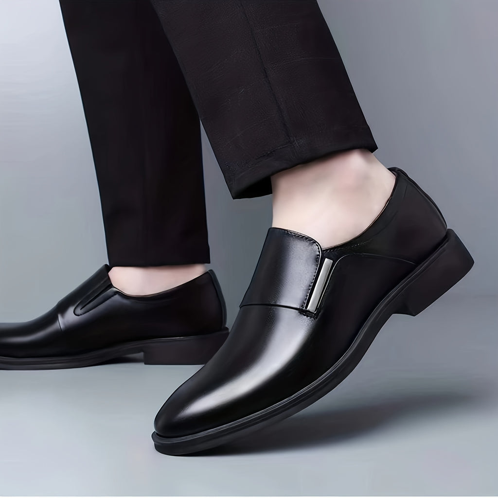 SleekStride™ Men’s Premium Slip-On Dress Shoes