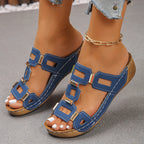 The Amara Geometric Wedge Sandal