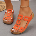 The Amara Geometric Wedge Sandal