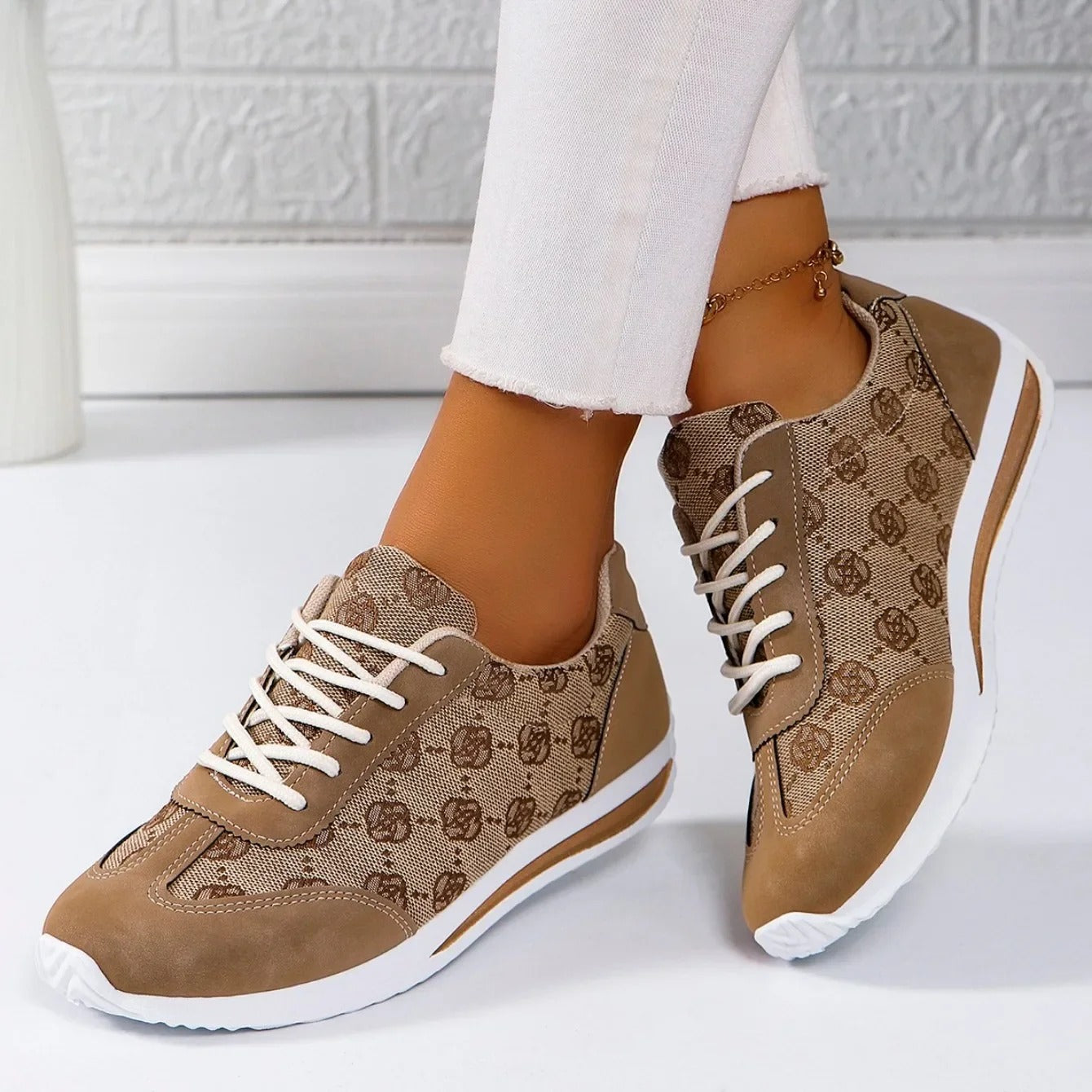ÉlanStride™ Luxe Monogram Sneakers