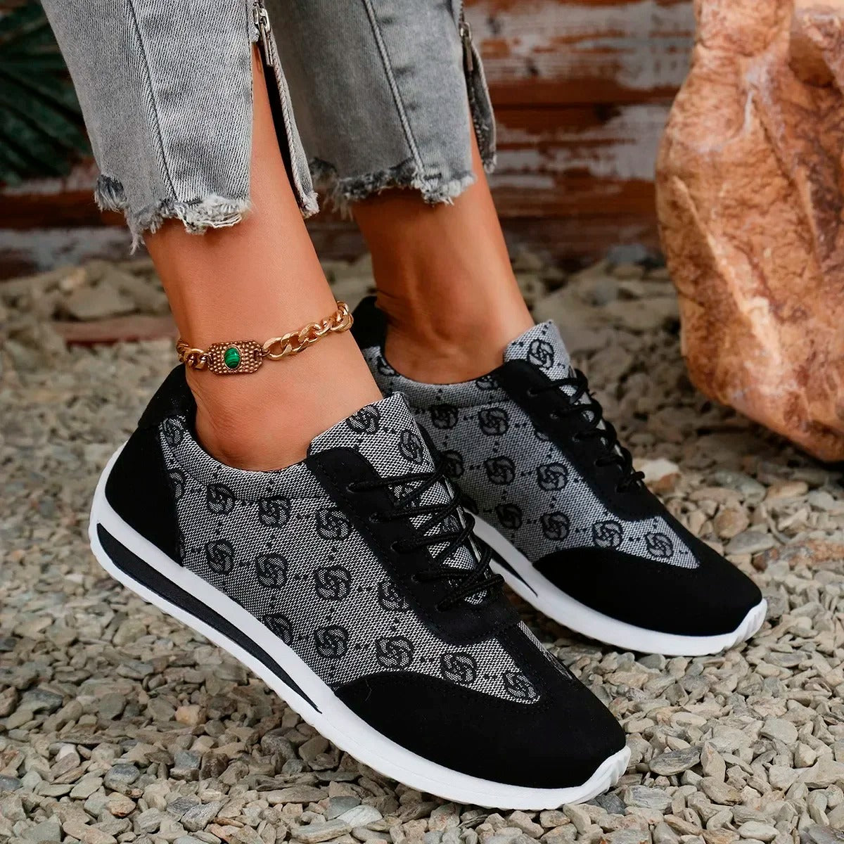 ÉlanStride™ Luxe Monogram Sneakers