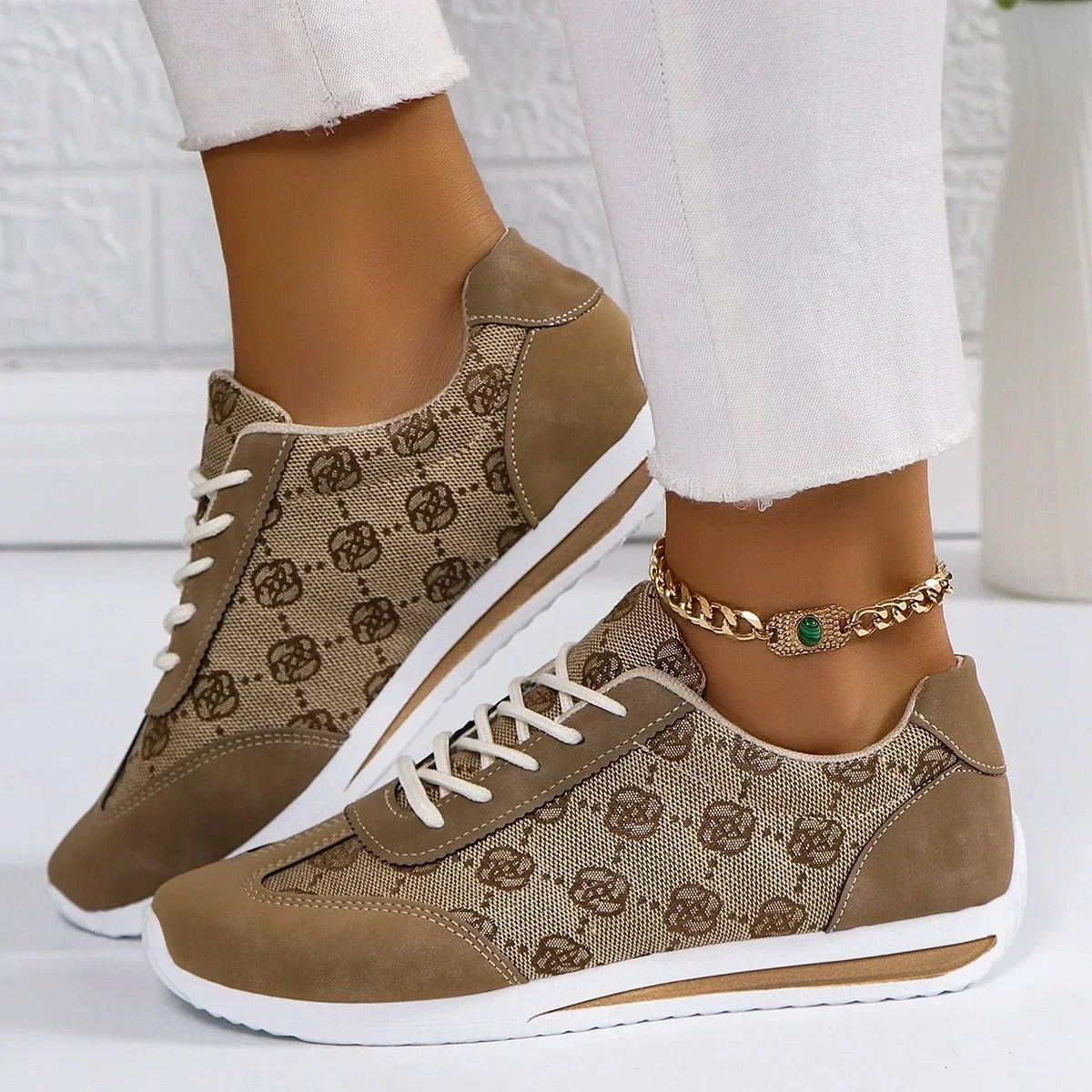 ÉlanStride™ Luxe Monogram Sneakers